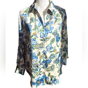 TAMARA H. Floral Button-Up Shirt, Size Small NWOT
